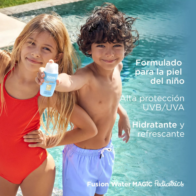 Isdin Fotoprotector Fusion Water Magic Pediatrics Spf50 50ml Crema Facial - Imagen 4