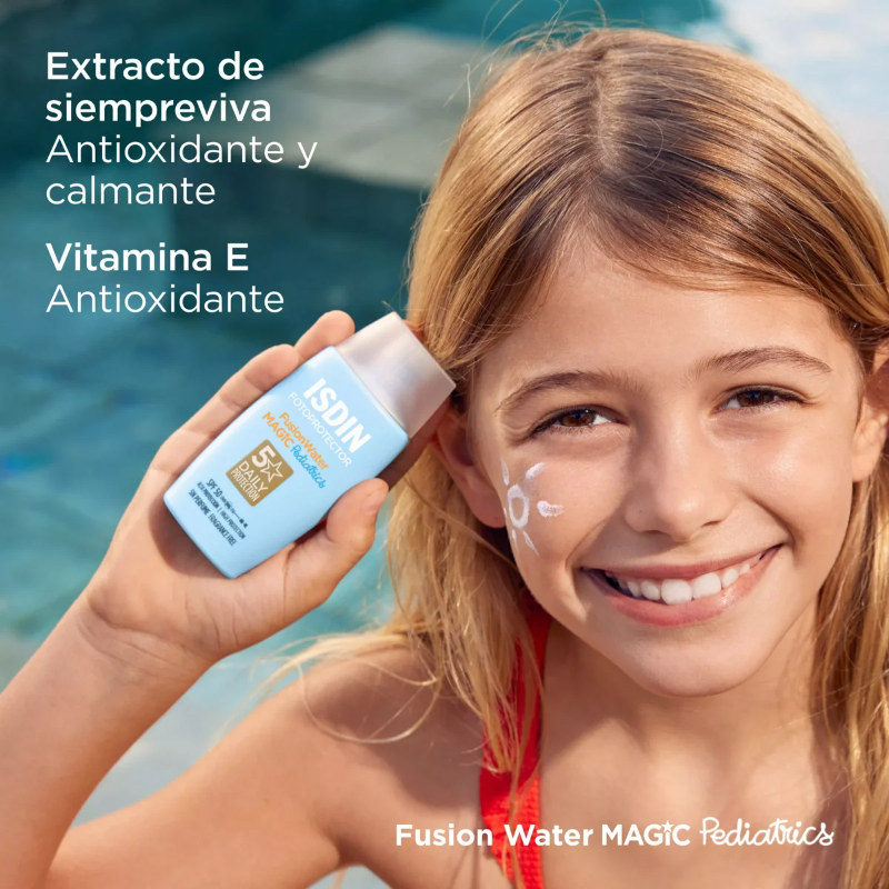 Isdin Fotoprotector Fusion Water Magic Pediatrics Spf50 50ml Crema Facial - Imagen 7
