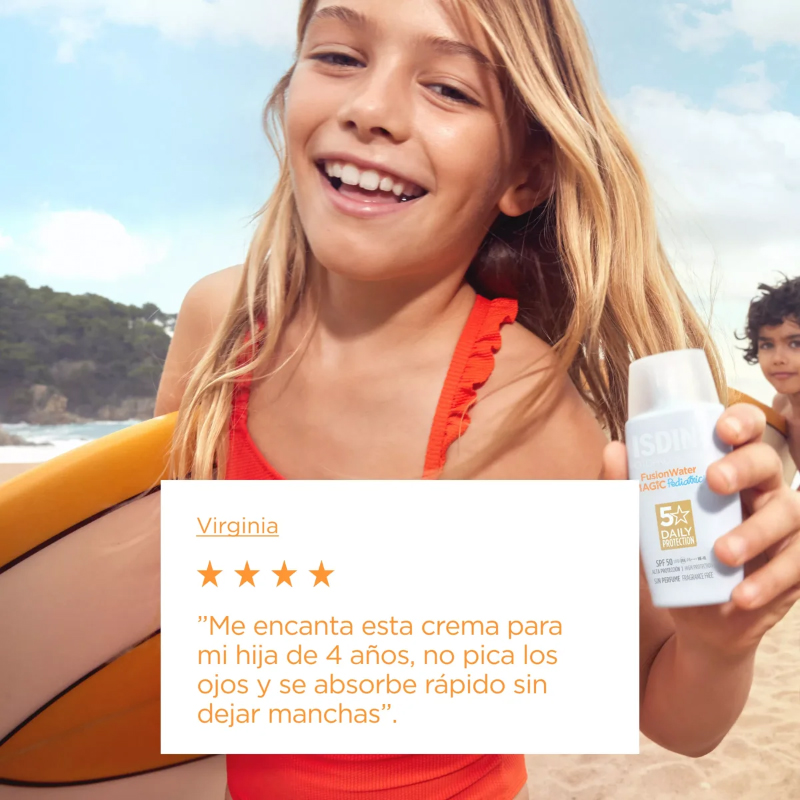 Isdin Fotoprotector Fusion Water Magic Pediatrics Spf50 50ml Crema Facial - Imagen 9