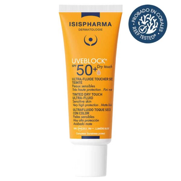 Isispharma Uveblock Protector Solar Dry Touch Tono Medio Spf50+ 40ml Fluido Facial