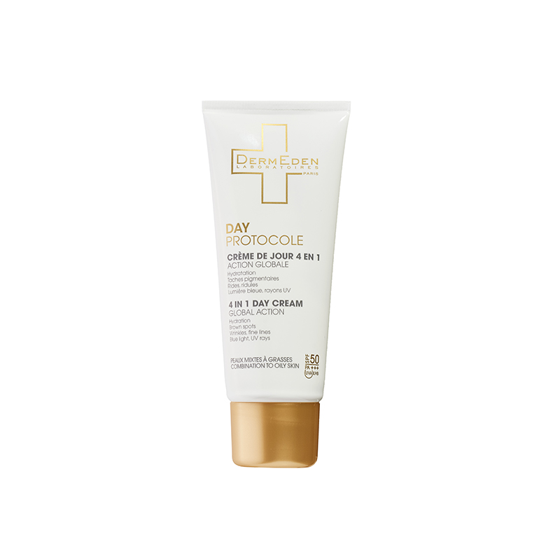 Derm Eden Day Protocole 4 En 1 Piel Mixta A Grasa Spf50+ 50ml Crema - Imagen 2