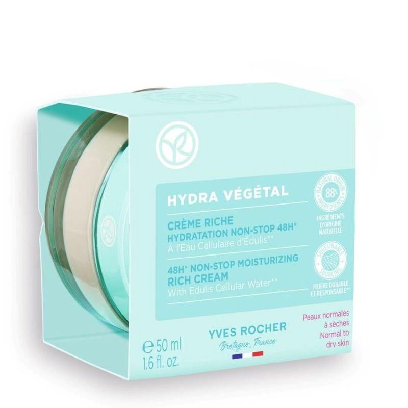Yves Rocher Hydra Vegetal Crema Rica Hidratacion Non Stop 50ml - Imagen 2