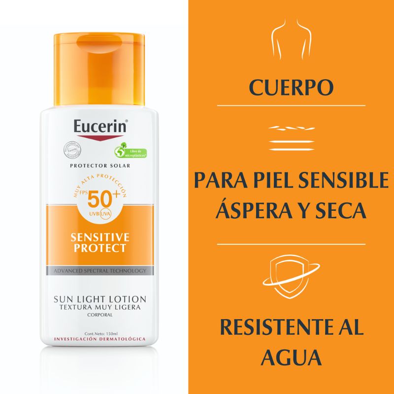 Eucerin Protector Solar Ultra Ligero Spf50+ 150ml Crema Corporal - Imagen 2