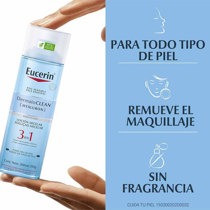 Eucerin Dermatoclean Micelar 3 En 1 200ml Locion Facial - Imagen 2