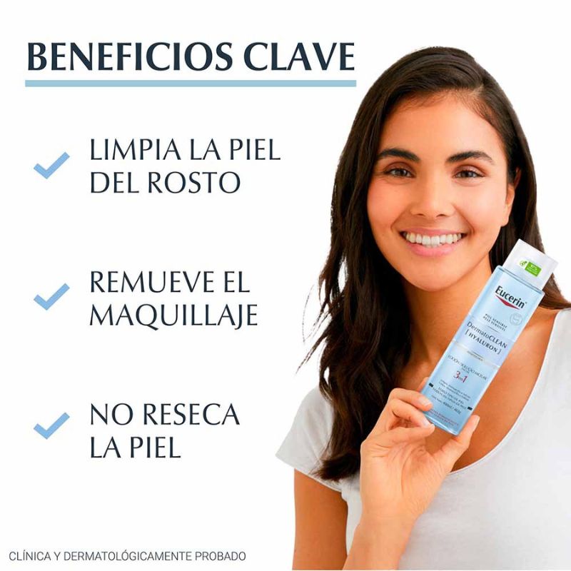 Eucerin Dermatoclean Micelar 3 En 1 200ml Locion Facial - Imagen 4