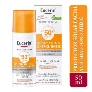 Eucerin Protector Solar Photoaging Control Antiedad Tono Medio Spf50+ 50ml Crema Facial