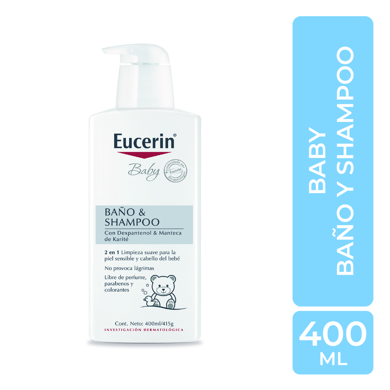 Eucerin Baby Baño & Shampoo 2 En 1 Piel Y Cabello 400ml