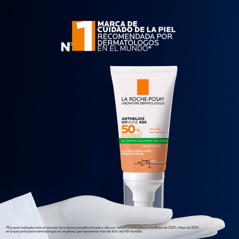 Lrp Anthelios Xl Protector Solar Toque Seco Piel Grasa Con Color Spf50+ 50ml Crema Facial - Imagen 6