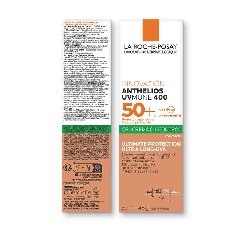 Lrp Anthelios Xl Protector Solar Toque Seco Piel Grasa Con Color Spf50+ 50ml Crema Facial - Imagen 9