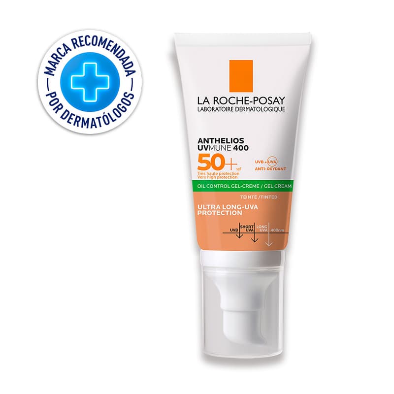 Lrp Anthelios Xl Protector Solar Toque Seco Piel Grasa Con Color Spf50+ 50ml Crema Facial