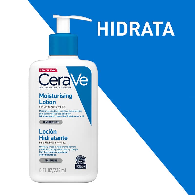 Cerave Hidratante Piel Seca 236ml Locion Facial Y Corporal - Imagen 4