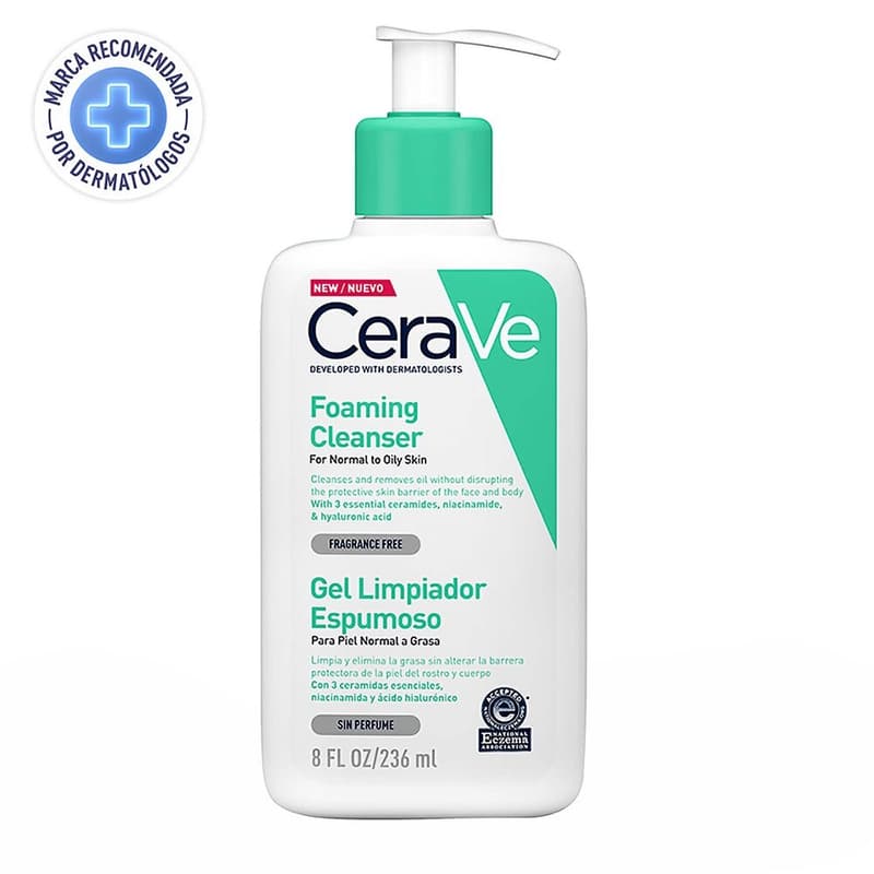 Cerave Limpiador Espumoso Piel Grasa 236ml Gel Facial