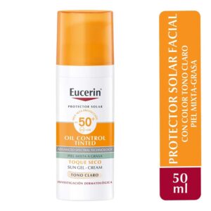 Eucerin Protector Solar Toque Seco Tono Claro Spf50+ 50ml Gel-crema Facial
