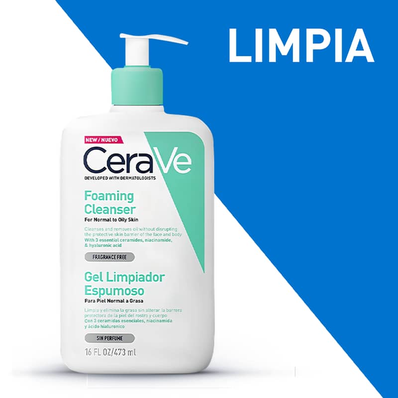 Cerave Limpieza Piel Grasa 473ml Gel Facial - Imagen 3