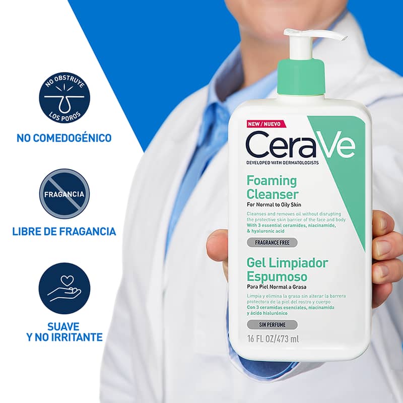 Cerave Limpieza Piel Grasa 473ml Gel Facial - Imagen 4