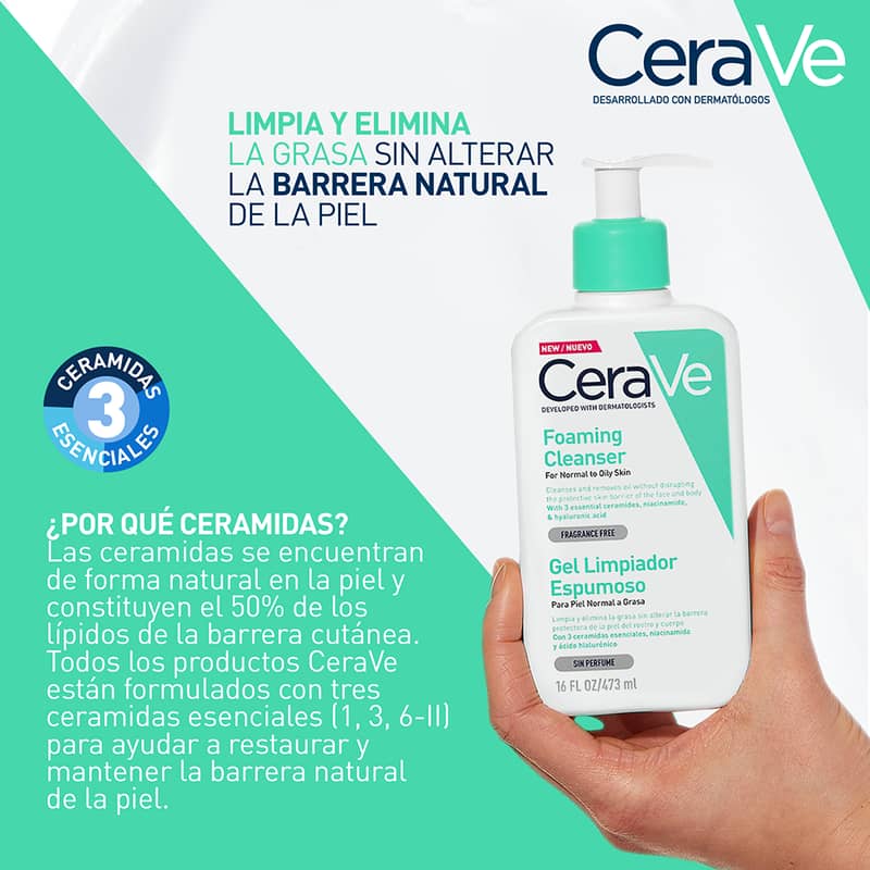 Cerave Limpieza Piel Grasa 473ml Gel Facial - Imagen 6