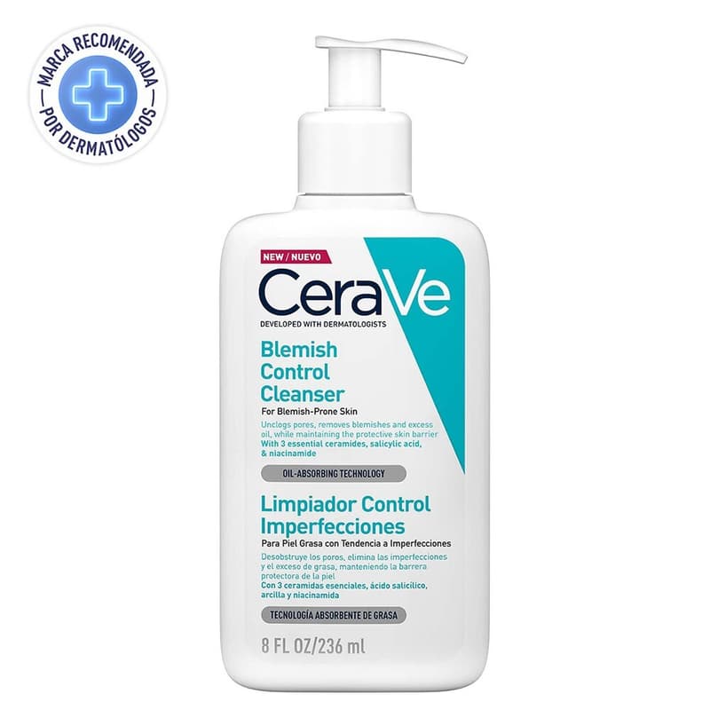 Cerave Limpiador Control Imperfecciones Piel Grasa 236ml Gel Facial
