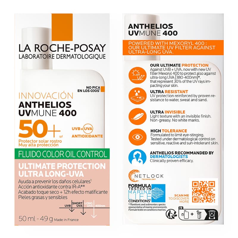 Lrp Anthelios Uvmune 400 Protector Solar Con Color Spf50+ 50ml Liquido - Imagen 10